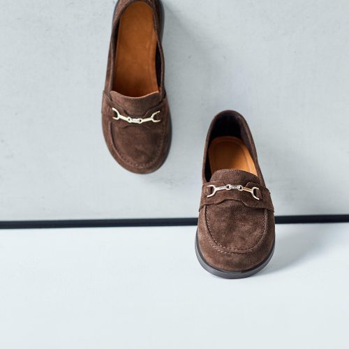 Brown Soft Comfort Loafers Barefoot Leather Moccasins Women