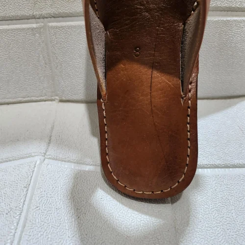 Women’s Brown Crisscross Moroccan Leather Sandals