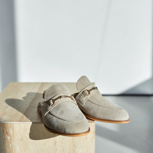 Suede Mules Women Classic Flat Backless Loafers Casual