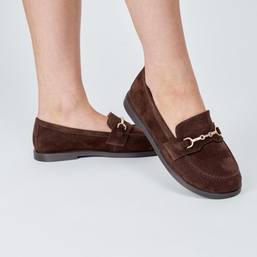 Brown Soft Comfort Loafers Barefoot Leather Moccasins Women